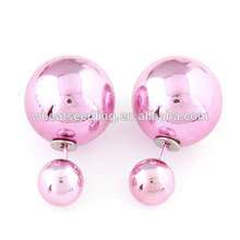Jinhua hot low price Fashion Jewelry double ball earring factory china